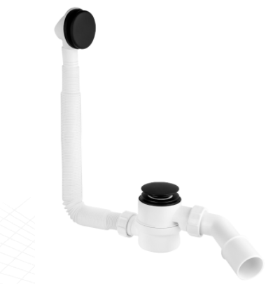 Сифон для ванны McAlpine MRB11-MBL белый/черный сифон для ванны mcalpine mrb11-mbl белый/черный