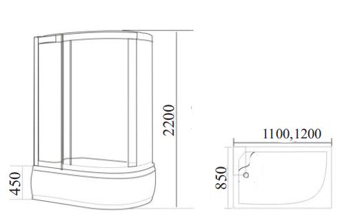 Душевая кабина Timo Standart T-1110 L 110x85 фото 7 душевая кабина timo standart t-1110 l 110x85 фото 7