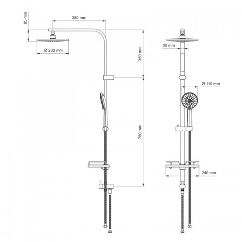 Душевой уголок Gutewetter Practic Rectan GK-403 120x105 (матовый хром/стекло матовое) фото 3 душевой уголок gutewetter practic rectan gk-403 120x105 (матовый хром/стекло матовое) фото 3