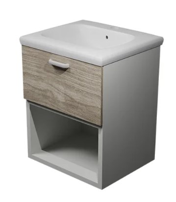 Тумба подвесная Kolpa-san Evelin OUE II 55 Gray oak, серый дуб тумба подвесная kolpa-san evelin oue ii 55 gray oak, серый дуб
