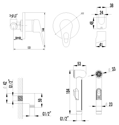 Душевой уголок Gutewetter Practic Rectan GK-401 85x80 (матовый хром/стекло матовое) фото 3 душевой уголок gutewetter practic rectan gk-401 85x80 (матовый хром/стекло матовое) фото 3
