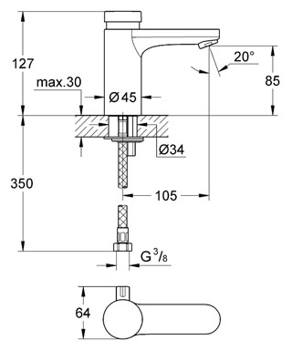 Автоматический cмеситель для душа Grohe Eurosmart Cosmopolitan T 36321000 фото 3 автоматический cмеситель для душа grohe eurosmart cosmopolitan t 36321000 фото 3