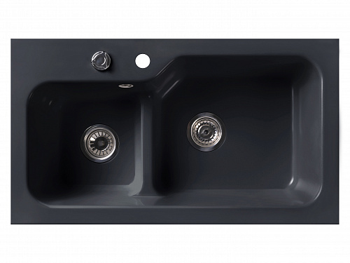 Кухонная мойка Белюкс SG-REC-DUO 8045 Черный обсидиан кухонная мойка белюкс sg-rec-duo 8045 черный обсидиан