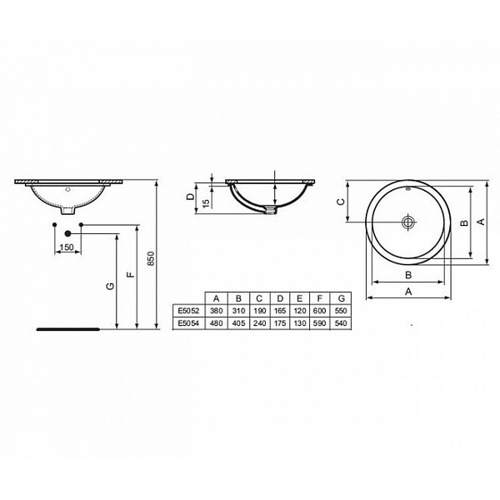 Умывальник Ideal Standard Connect E504701 фото 3 умывальник ideal standard connect e504701 фото 3