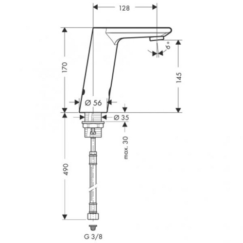 Смеситель для умывальника Hansgrohe Metris S 31068000 фото 3 смеситель для умывальника hansgrohe metris s 31068000 фото 3