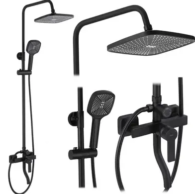 Душевая стойка Rea ARGUS BLACK черный душевая стойка rea argus black черный
