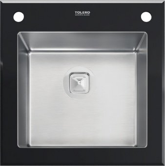 Кухонная мойка Tolero Glass TG-500 черный кухонная мойка tolero glass tg-500 черный