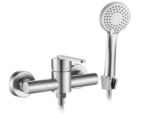 Смеситель для ванны и душа Rea Ontario Nikiel Brushed REA-B5502 никель смеситель для ванны и душа rea ontario nikiel brushed rea-b5502 никель
