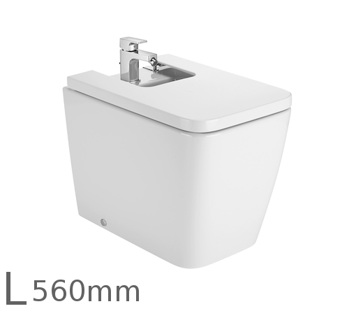 Биде напольное Roca Inspira Square A357537000 37x56 белое биде напольное roca inspira square a357537000 37x56 белое
