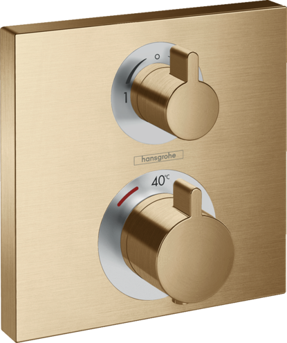 Смеситель для душа Hansgrohe Ecostat Square 15714140 бронза матовый смеситель для душа hansgrohe ecostat square 15714140 бронза матовый