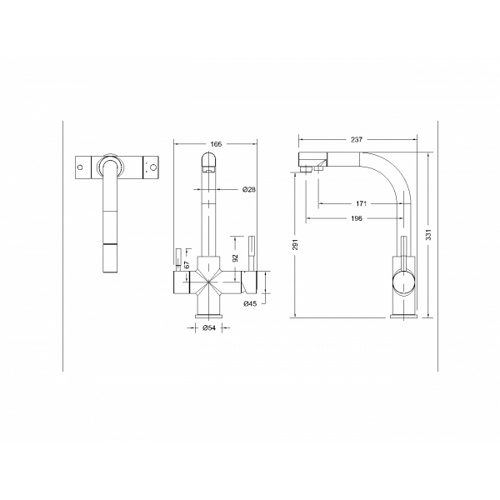 Смеситель для умывальника Bravat Pure F1105161C фото 3 смеситель для умывальника bravat pure f1105161c фото 3