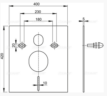 Звукоизоляционная плита для унитаза и для биде ALCAPLAST M920-BL-01 фото 3 звукоизоляционная плита для унитаза и для биде alcaplast m920-bl-01 фото 3