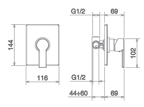 Душевой уголок Gutewetter Slide Rectan GK-863B 130x105 (бронза) фото 4 душевой уголок gutewetter slide rectan gk-863b 130x105 (бронза) фото 4