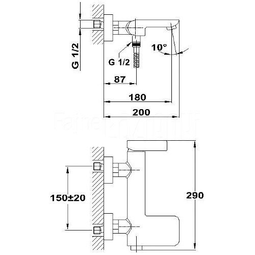 Душевой уголок Gutewetter Practic Rectan GK-404 100x75 (матовый хром/полистирол lines) фото 3 душевой уголок gutewetter practic rectan gk-404 100x75 (матовый хром/полистирол lines) фото 3