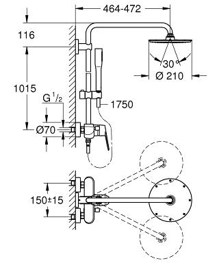Душевая стойка Grohe Euphoria 23147001 фото 3 душевая стойка grohe euphoria 23147001 фото 3