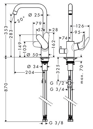 Смеситель для кухни Hansgrohe Focus 31817800 фото 3 смеситель для кухни hansgrohe focus 31817800 фото 3