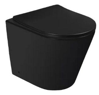 Унитаз приставной SantiLine SL-5020MB 37,5x54,5 безободковый черный матовый SoftClose унитаз приставной santiline sl-5020mb 37,5x54,5 безободковый черный матовый softclose
