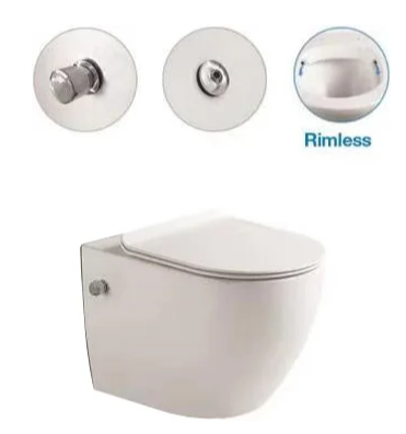 Унитаз подвесной SantiLine SL-5002SM-BD 36,5x55 безободковый белый SoftClose унитаз подвесной santiline sl-5002sm-bd 36,5x55 безободковый белый softclose