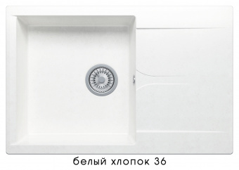 Кухонная мойка Polygran Gals-760 белый хлопок кухонная мойка polygran gals-760 белый хлопок