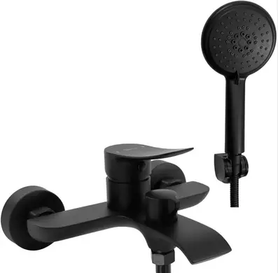 Смеситель для ванны Rea Dart black matt черный матовый смеситель для ванны rea dart black matt черный матовый