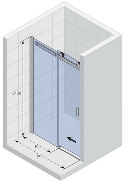 Душевой уголок Gutewetter Slide Rectan GK-863A 150x80 (золото металлик) фото 4 душевой уголок gutewetter slide rectan gk-863a 150x80 (золото металлик) фото 4