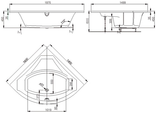 Душевая кабина DTO EM1511 L 110x80 (с гидромассажем и электрикой) стекла матовые, с рисунком, профиль хром, левая фото 7 душевая кабина dto em1511 l 110x80 (с гидромассажем и электрикой) стекла матовые, с рисунком, профиль хром, левая фото 7