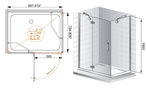 Душевая дверь Gutewetter Slide Door GK-864 240 (хром) фото 4 душевая дверь gutewetter slide door gk-864 240 (хром) фото 4