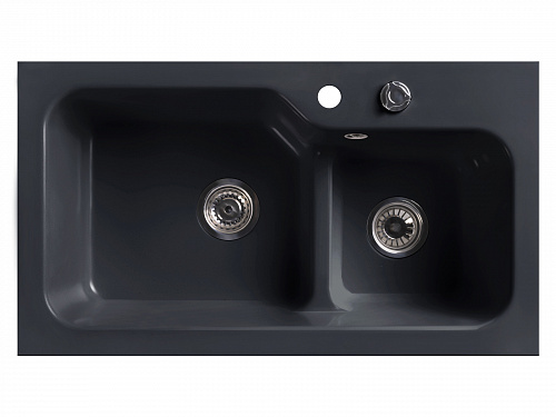 Кухонная мойка Белюкс SG-REC-DUO 8045-01 Черный обсидиан кухонная мойка белюкс sg-rec-duo 8045-01 черный обсидиан