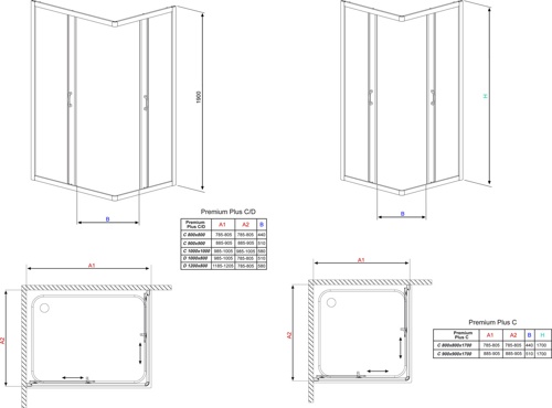 Душевой уголок Radaway Premium Plus C 100x100x190 прозрачное/хром фото 4 душевой уголок radaway premium plus c 100x100x190 прозрачное/хром фото 4