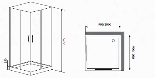 Душевая кабина Timo Premium Ilma-109 90x90 (без крыши) фото 3 душевая кабина timo premium ilma-109 90x90 (без крыши) фото 3