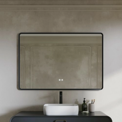 Зеркало Benetto Ember 124x84 с подсветкой, антрацит зеркало benetto ember 124x84 с подсветкой, антрацит