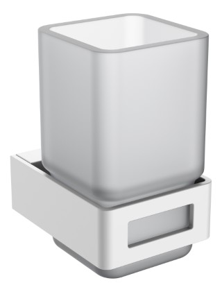 Стакан с держателем Boheme MatWhite Q 10944-MW белый матовый стакан с держателем boheme matwhite q 10944-mw белый матовый