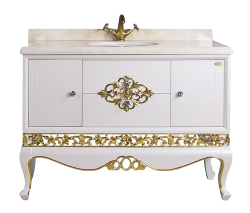 Тумба с умывальником Tessoro Versailles перламутр с золотом тумба с умывальником tessoro versailles перламутр с золотом